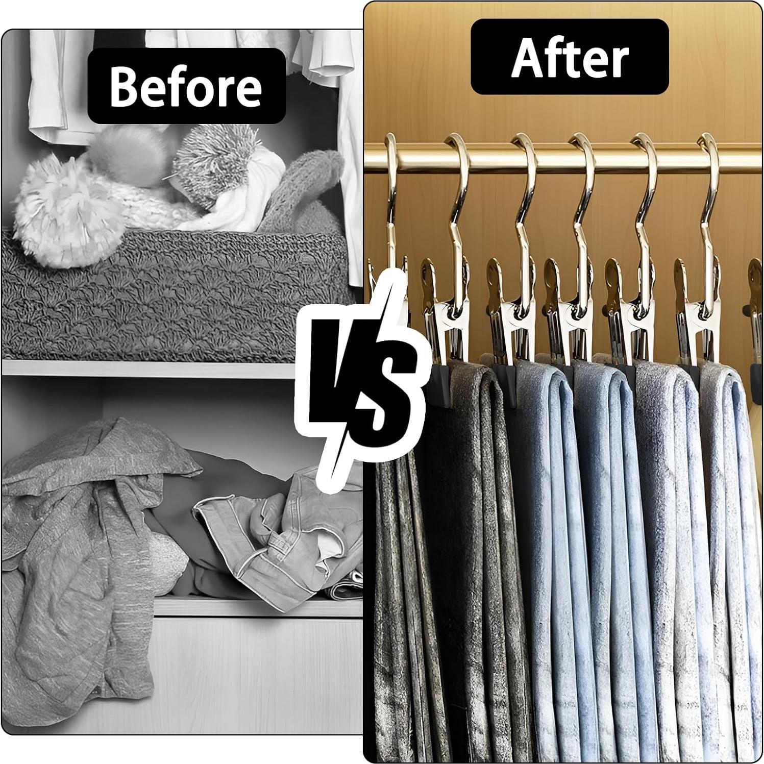 Ganchos para Ropa Portátiles JINGIHE 30 Pcs Acero Inoxidable