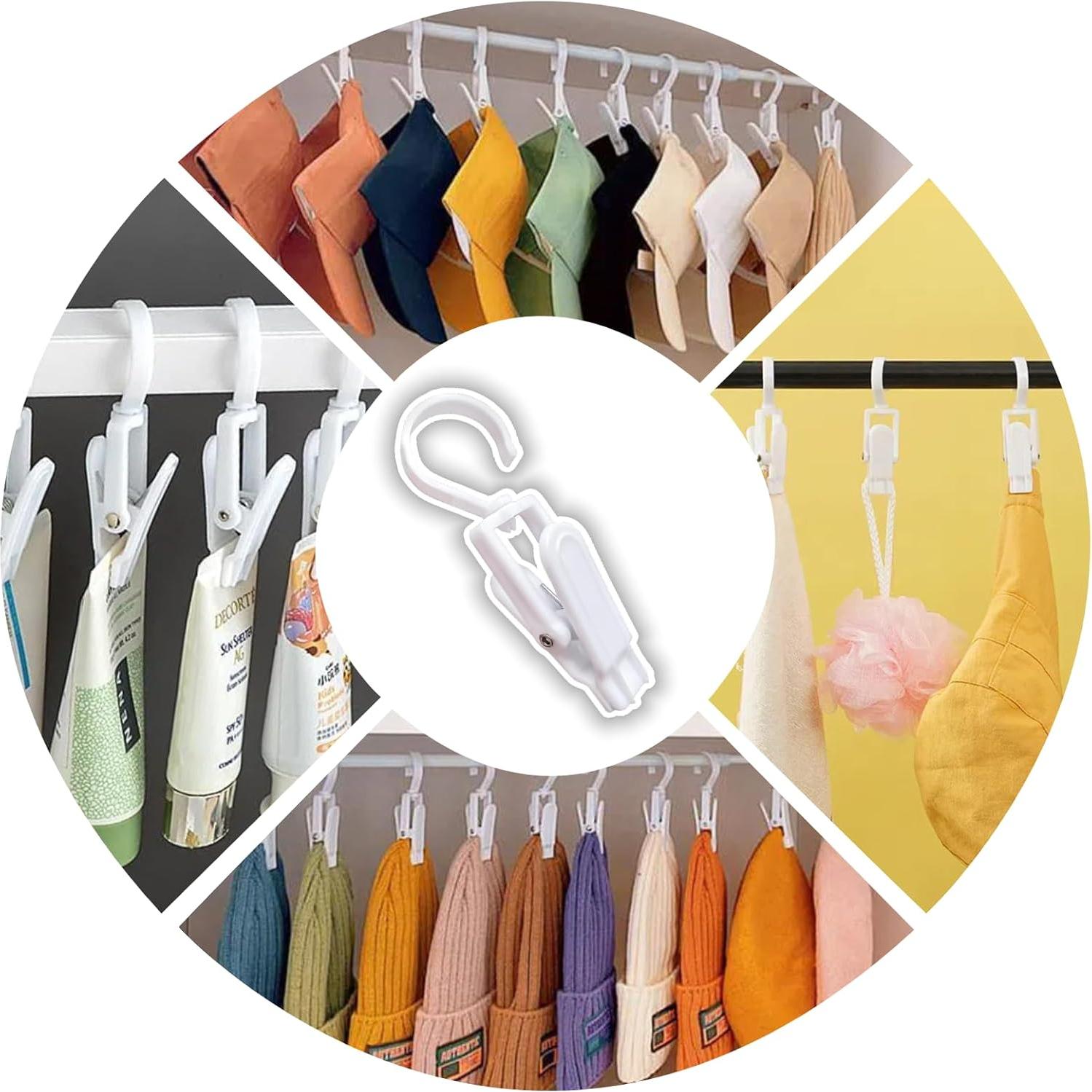 20 Clips Colgantes Blancos Genéricos 10.9 cm Super Fuertes