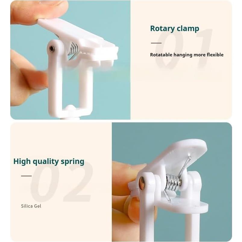 20 Clips Colgantes Blancos Genéricos 10.9 cm Super Fuertes