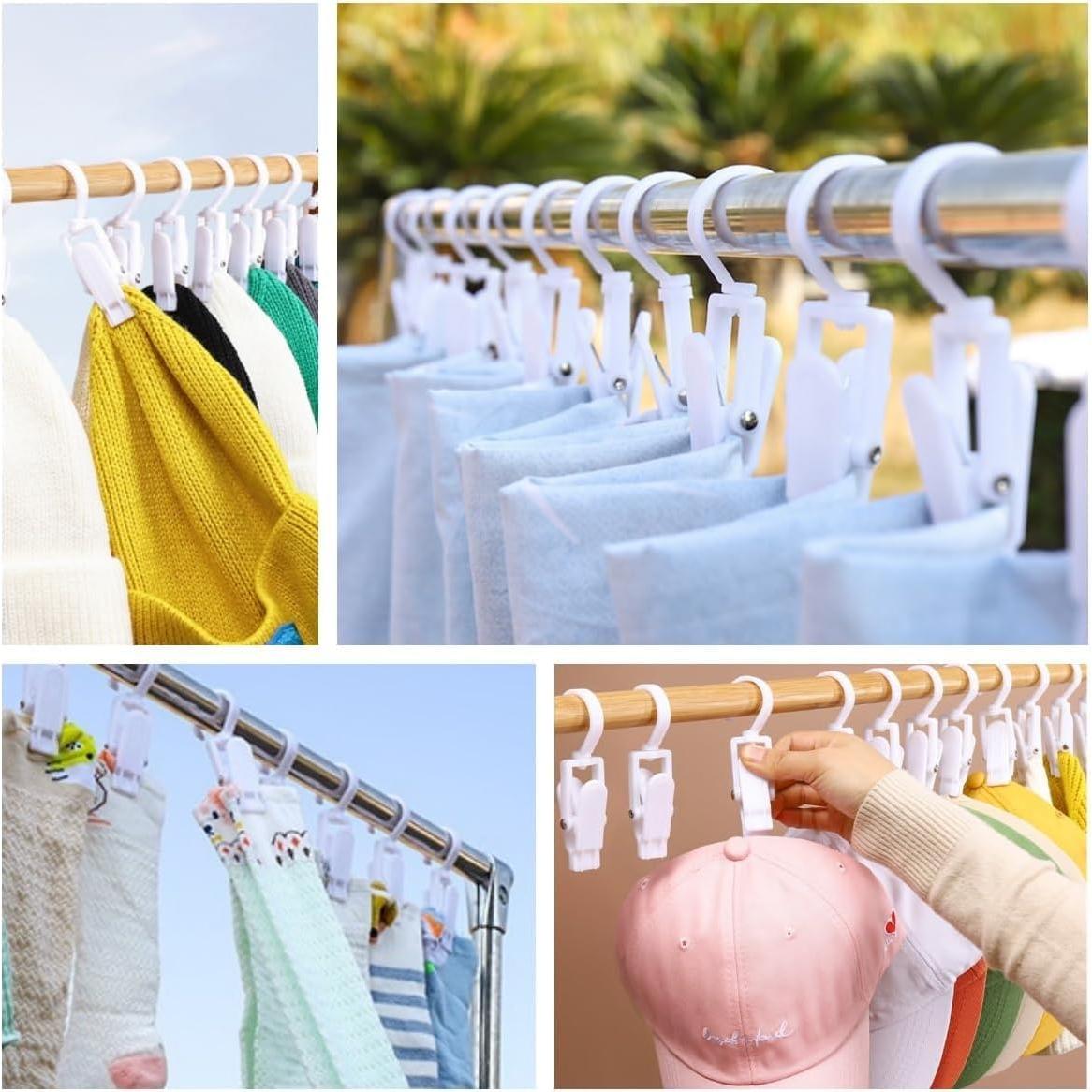 20 Clips Colgantes Blancos Genéricos 10.9 cm Super Fuertes