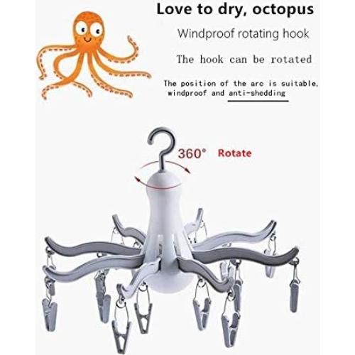 Perchero Plegable XIZHI con 16 Clips para Secar Ropa Gris