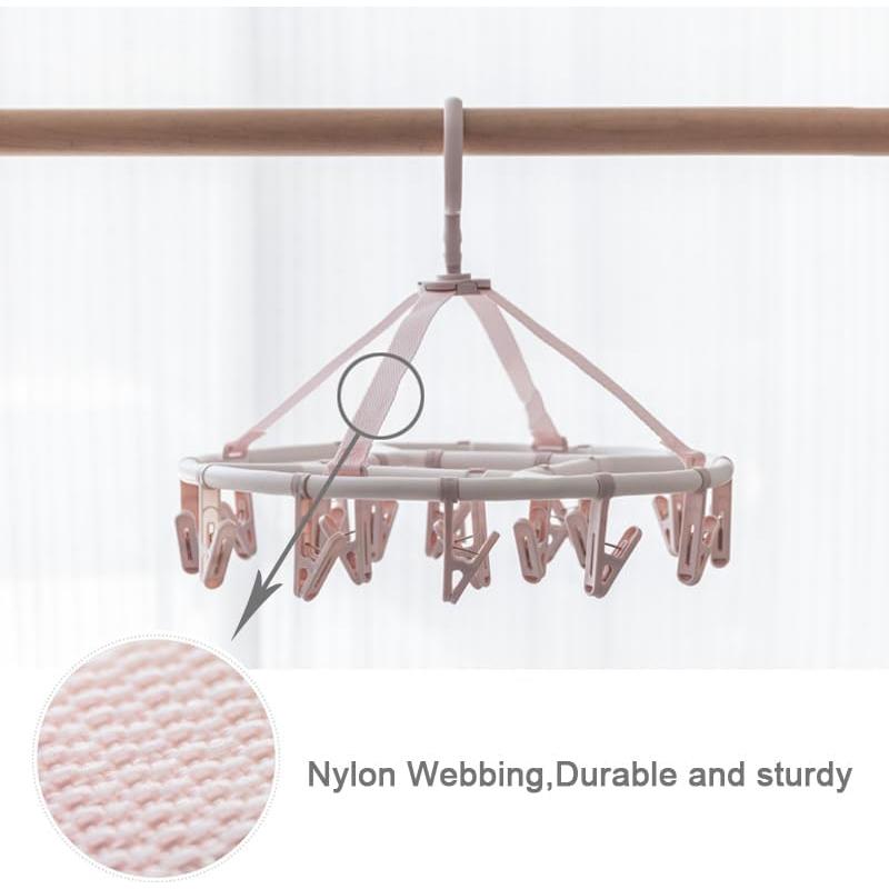 Perchero Plegable Foshine para Secar Ropa con 20 Clips Antideslizantes