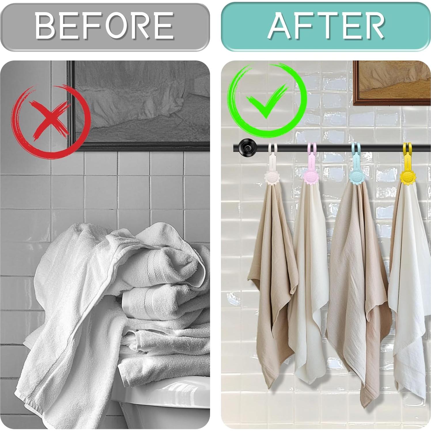 Clips Magnéticos OASIEUM para Toallas - 2 Pack Blanco