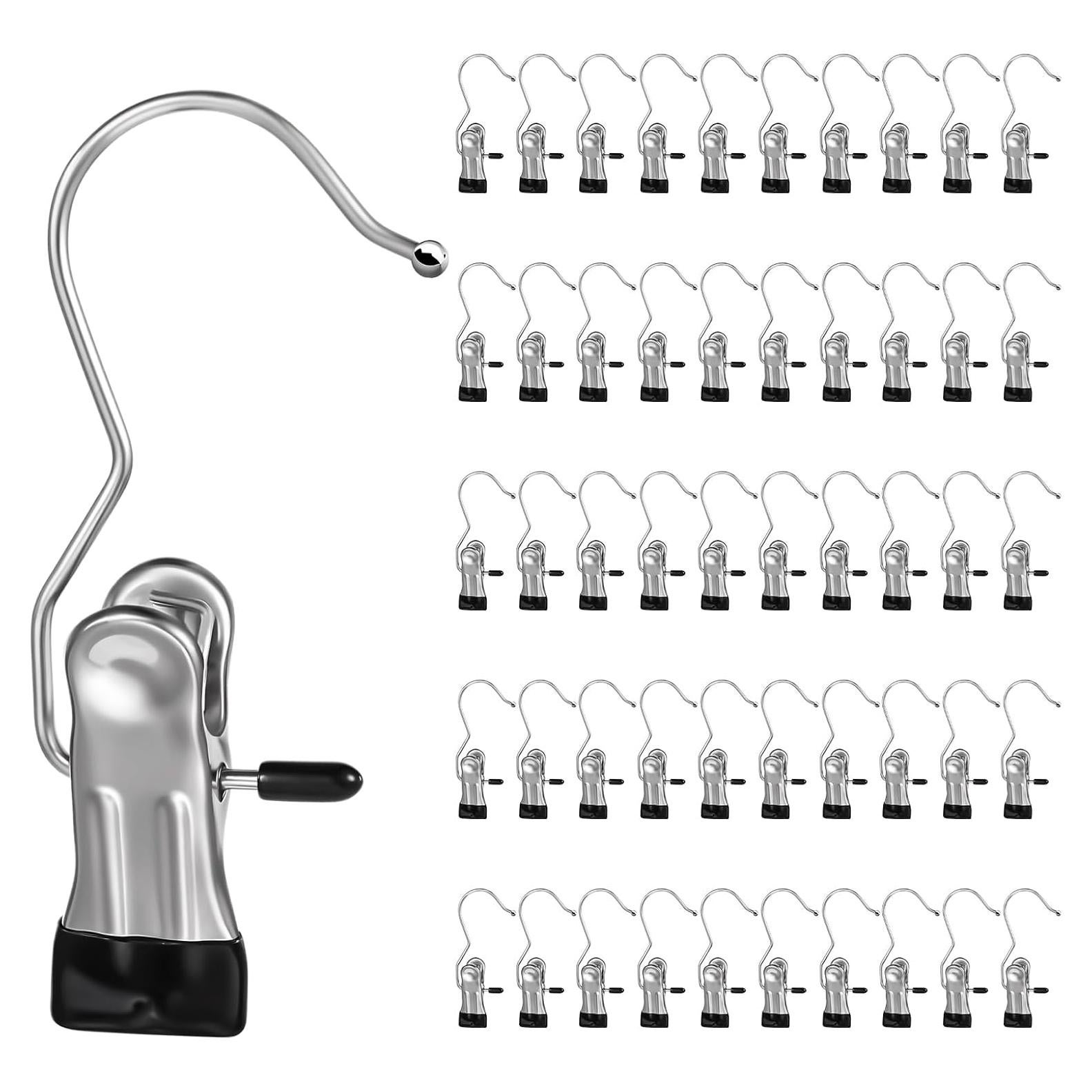 100 Clips para Colgar Ropa Dimeho de Acero Inoxidable