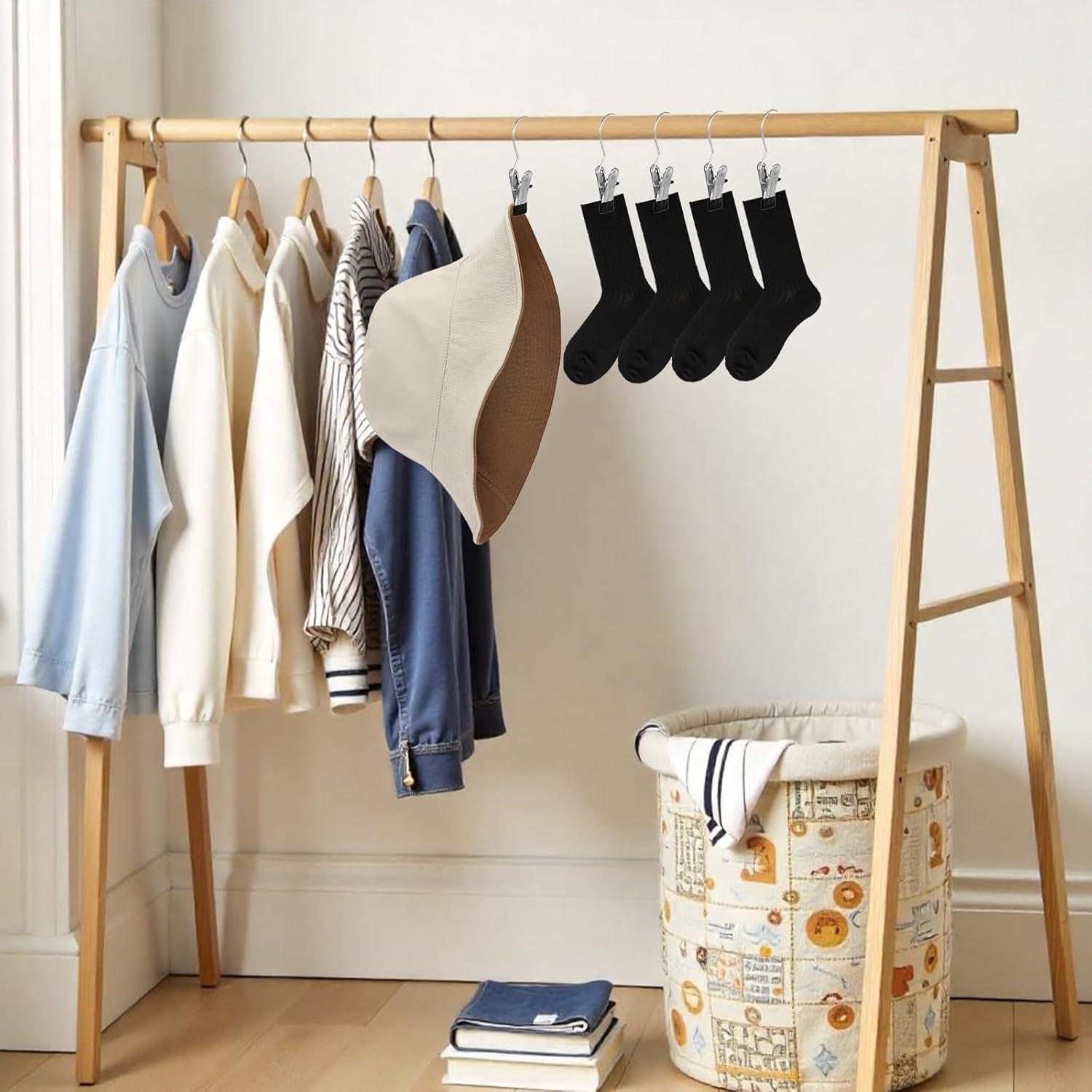 100 Clips para Colgar Ropa Dimeho de Acero Inoxidable