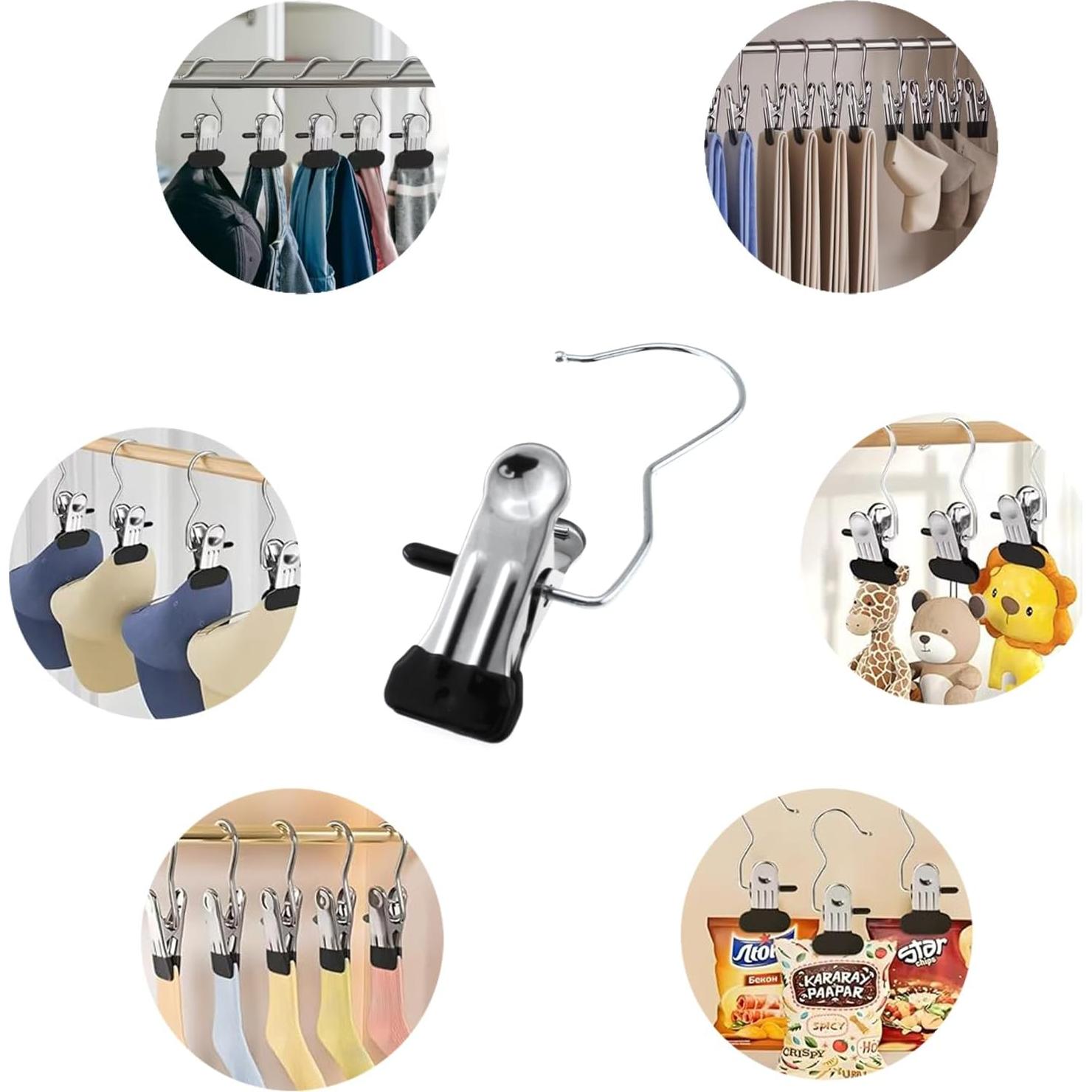 Ganchos de Lavandería Acero Inoxidable TAODAN 20 Pcs