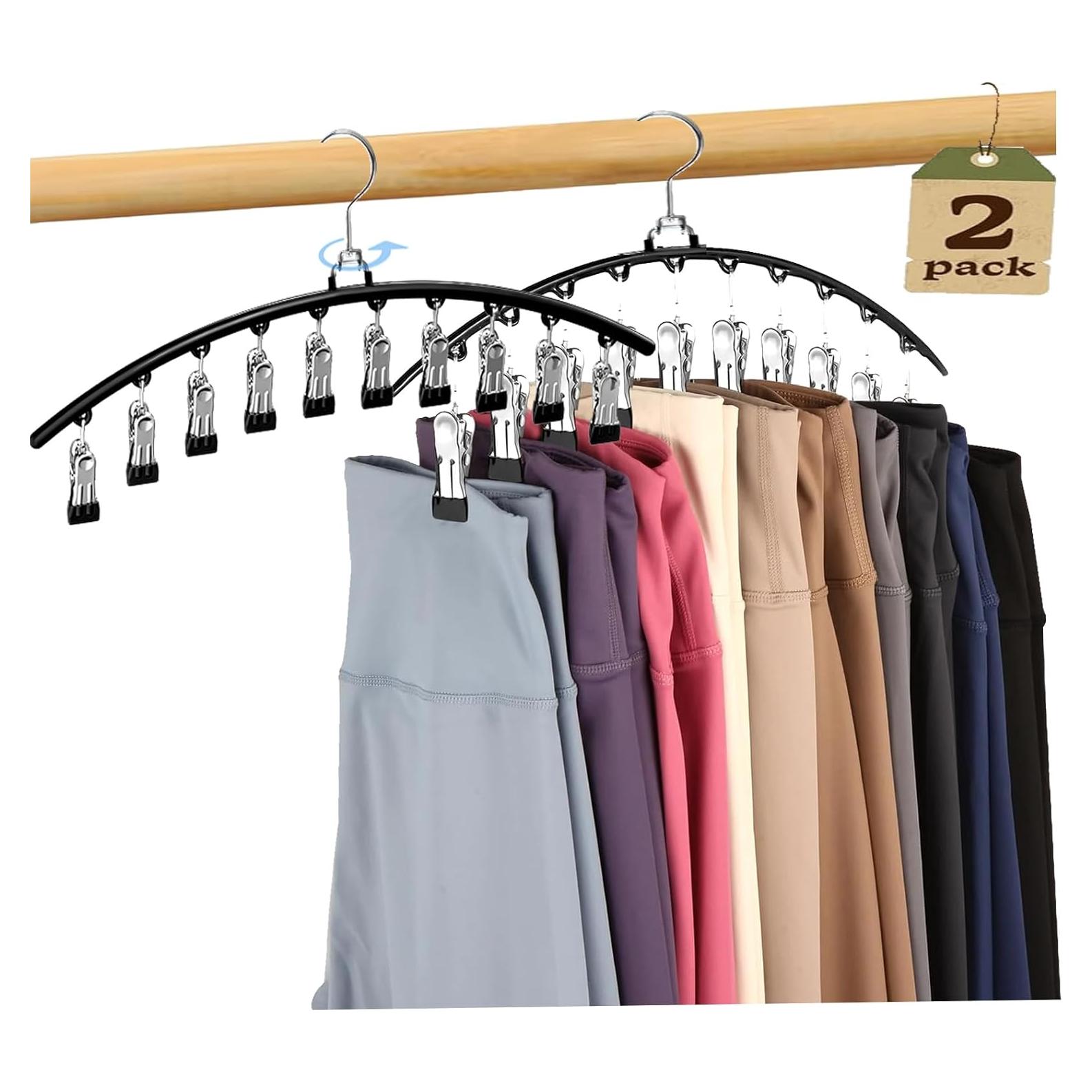Organizadores de Leggings Hiotacio - 2 Perchas con Clips