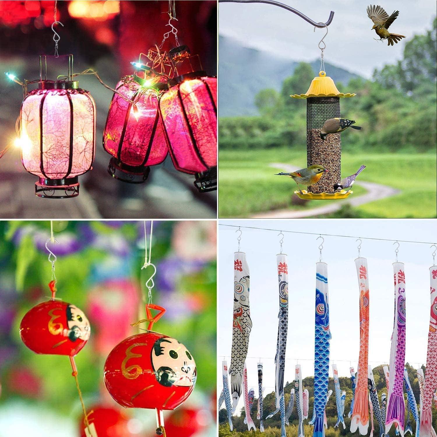 Ganchos Colgantes Giratorios 24 Pcs MFDSJ Acero Inoxidable 360°