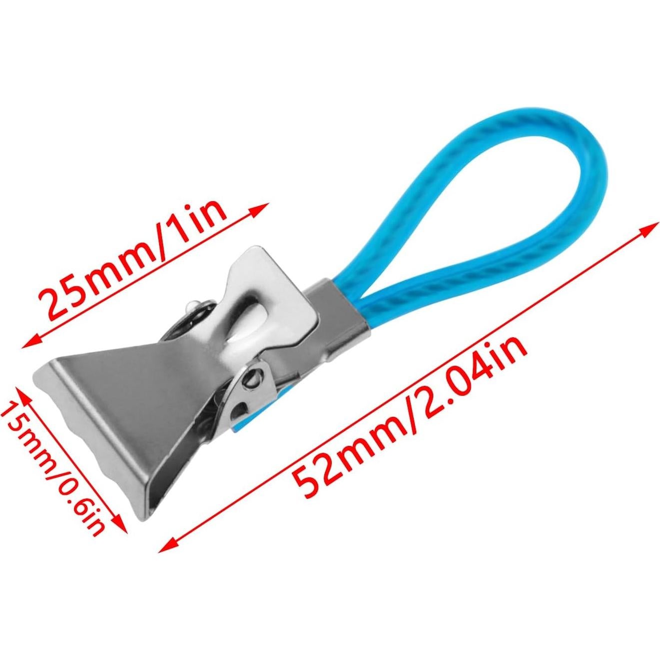 20 Clips de Toalla de Metal Yyangz Multicolor para Baño