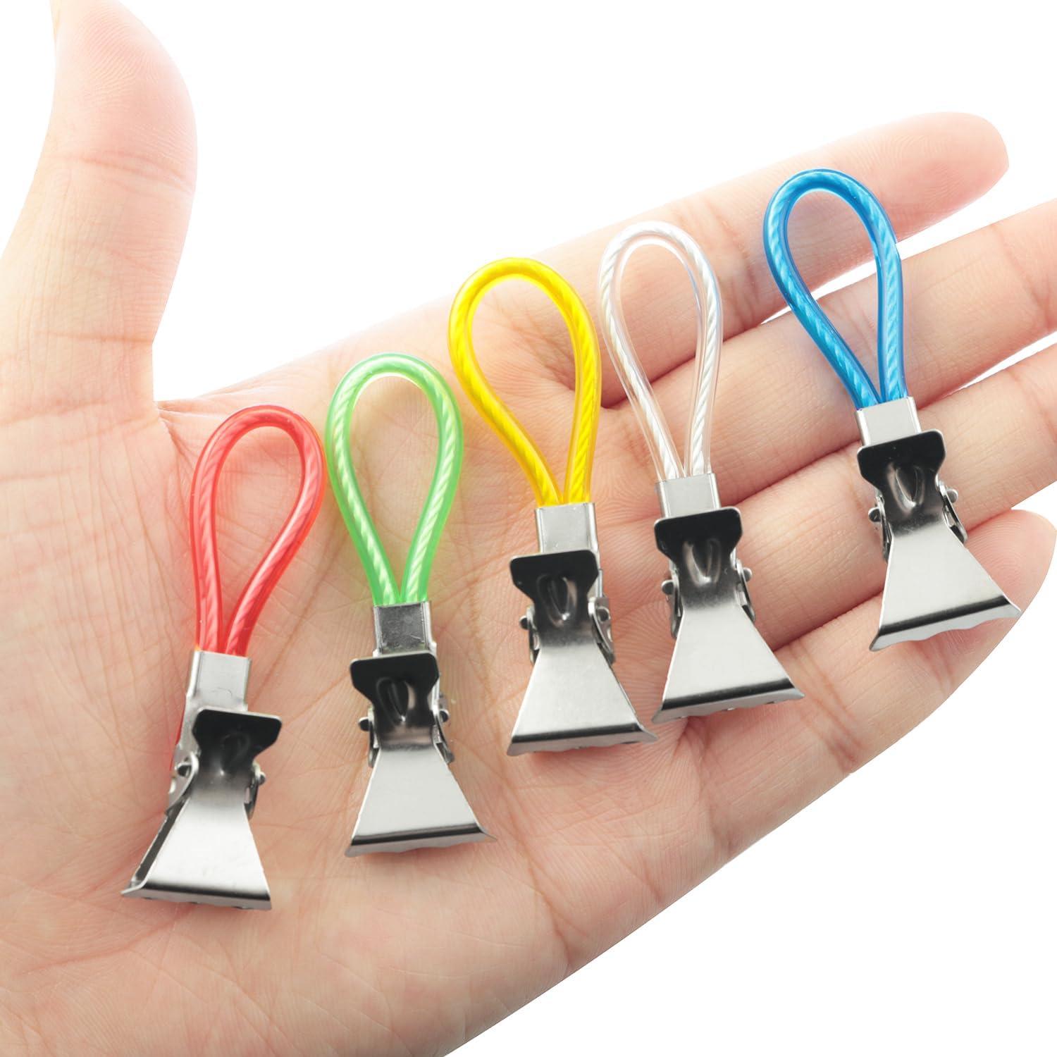 20 Clips de Toalla de Metal Yyangz Multicolor para Baño