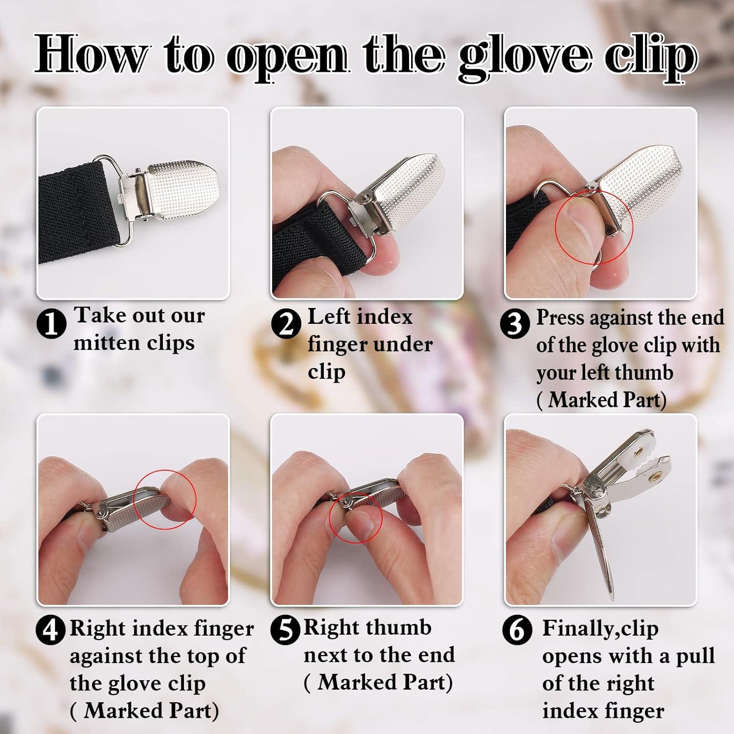 Clips de Mitones Elásticos Zkptops para Niños y Adultos