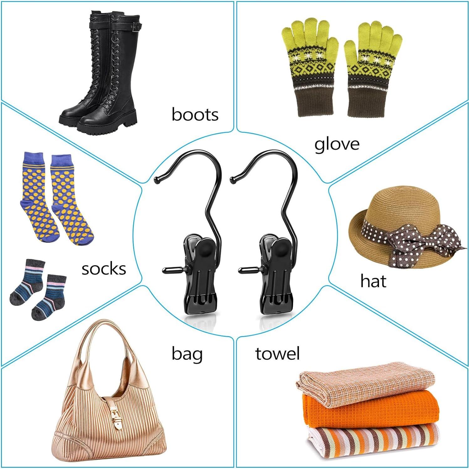 Ganchos para Botas KEYBOO 16 Piezas Antideslizantes Negro Mate