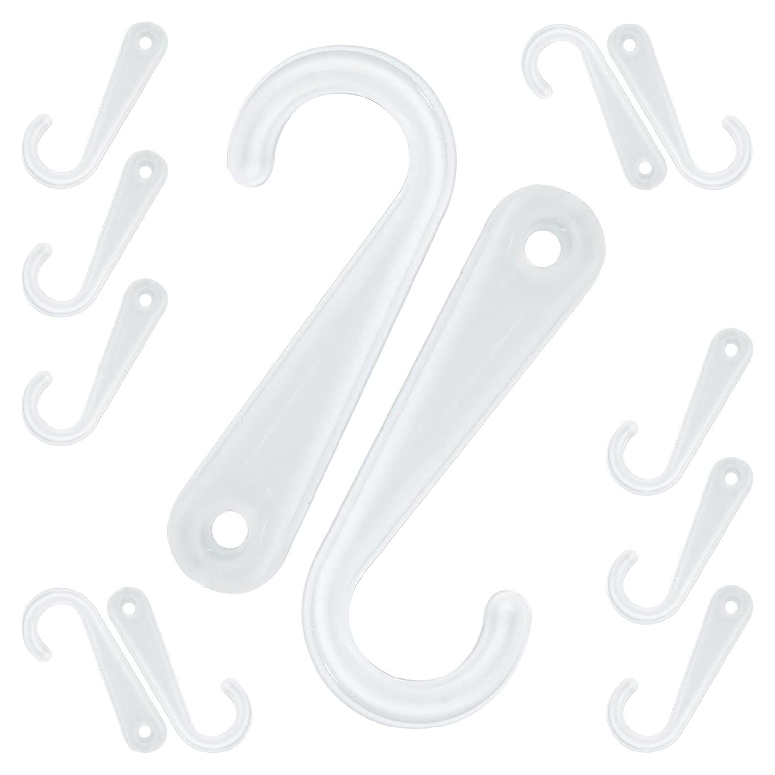 500 Ganchos en J Transparentes Renashed para Exhibición de Ropa