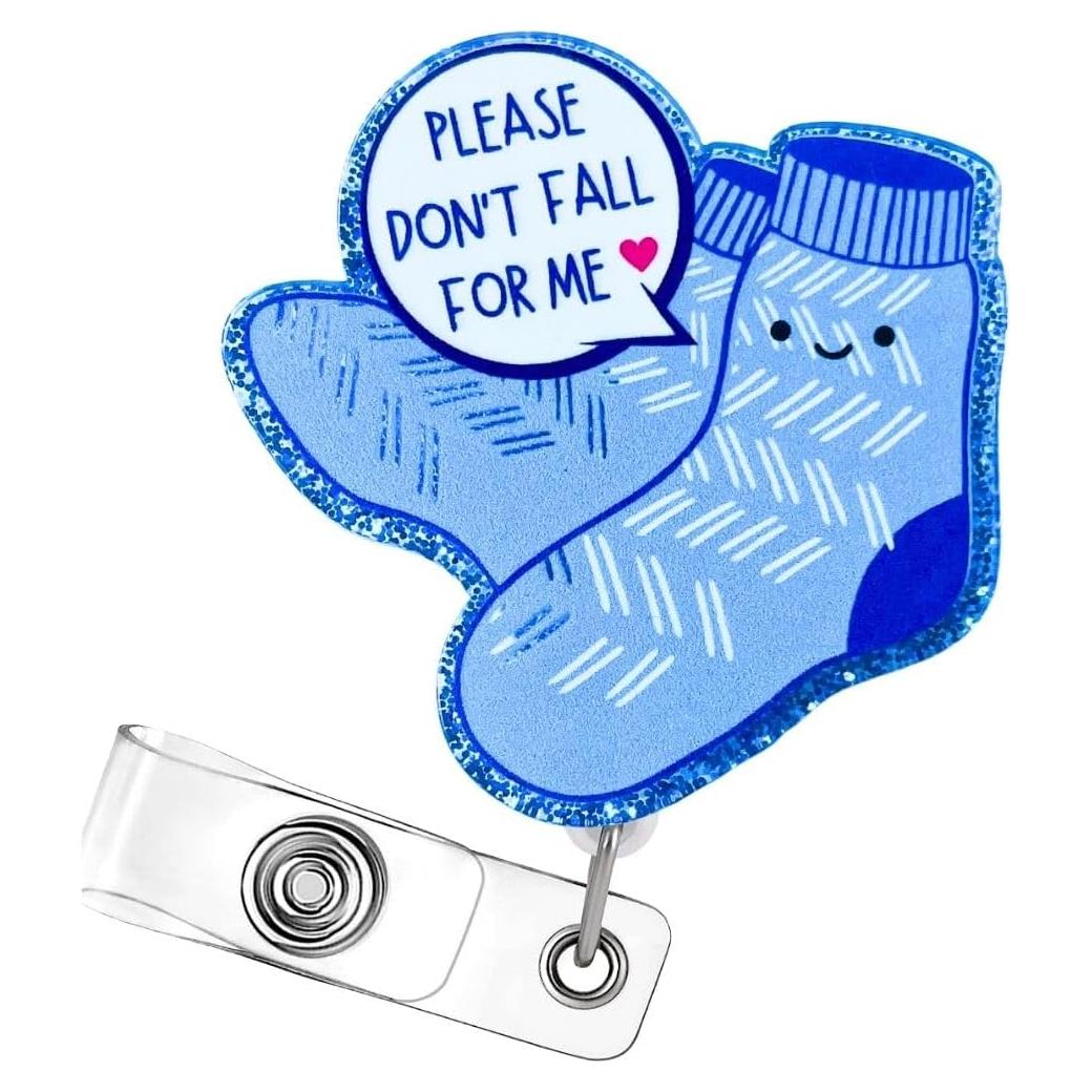 Carrete de Insignia Retráctil YJ PREMIUMS Azul con Clip