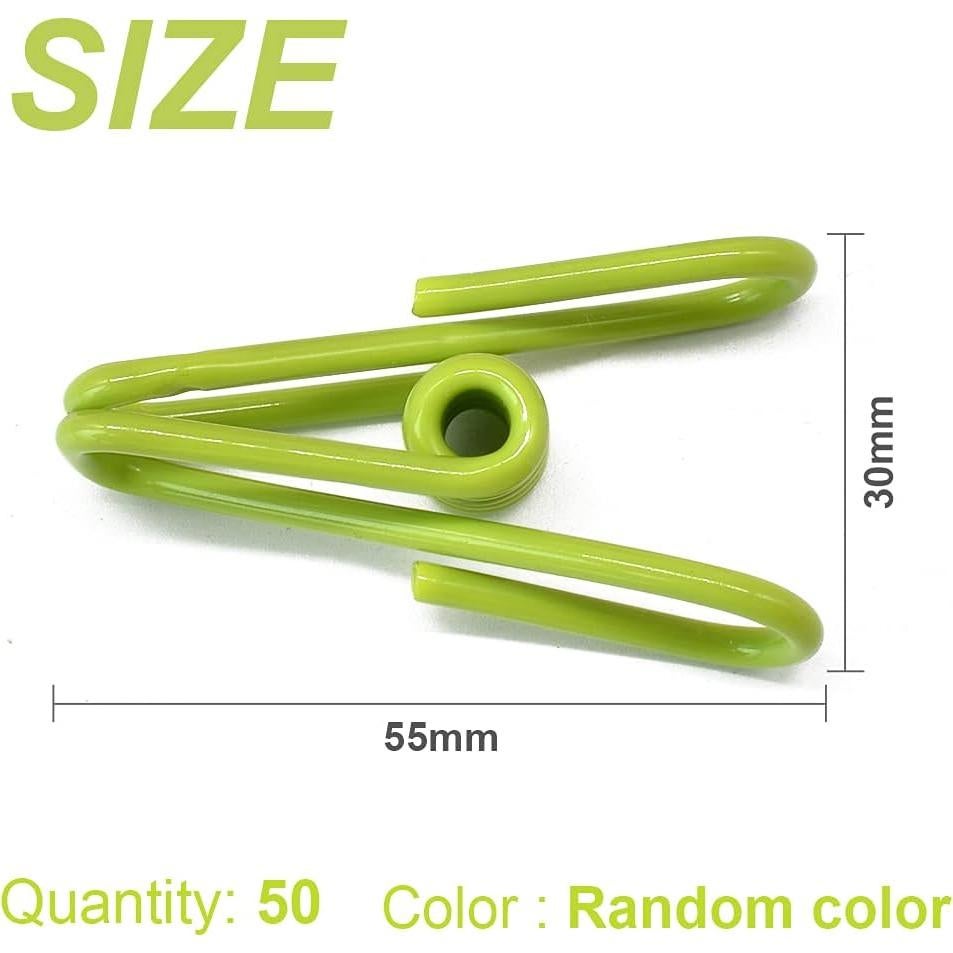 Paquete de 50 Clips Utilitarios Renashed Multicolor 5.6 cm