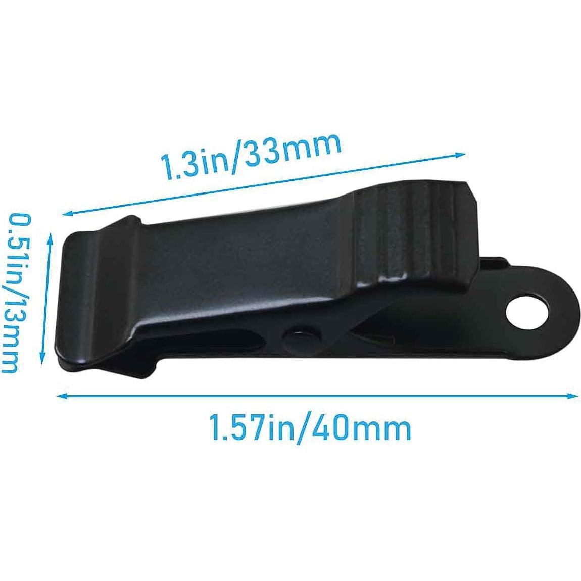 25 Clips de Cocodrilo de Metal Negro 40x13mm Multifuncionales