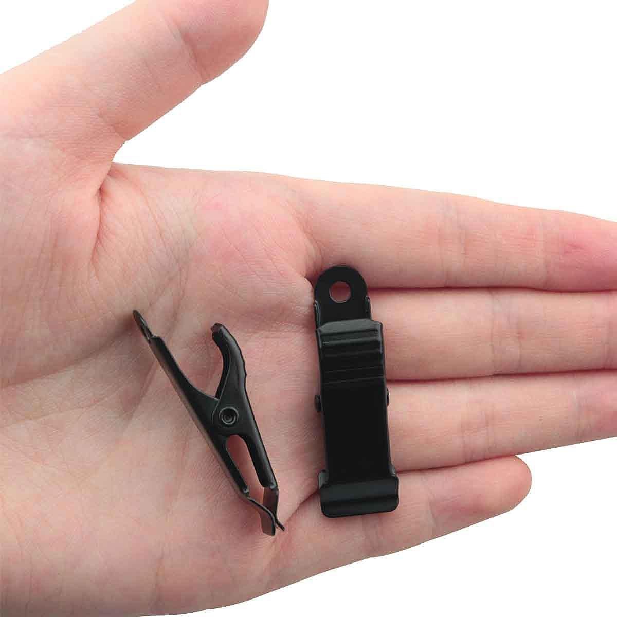 25 Clips de Cocodrilo de Metal Negro 40x13mm Multifuncionales