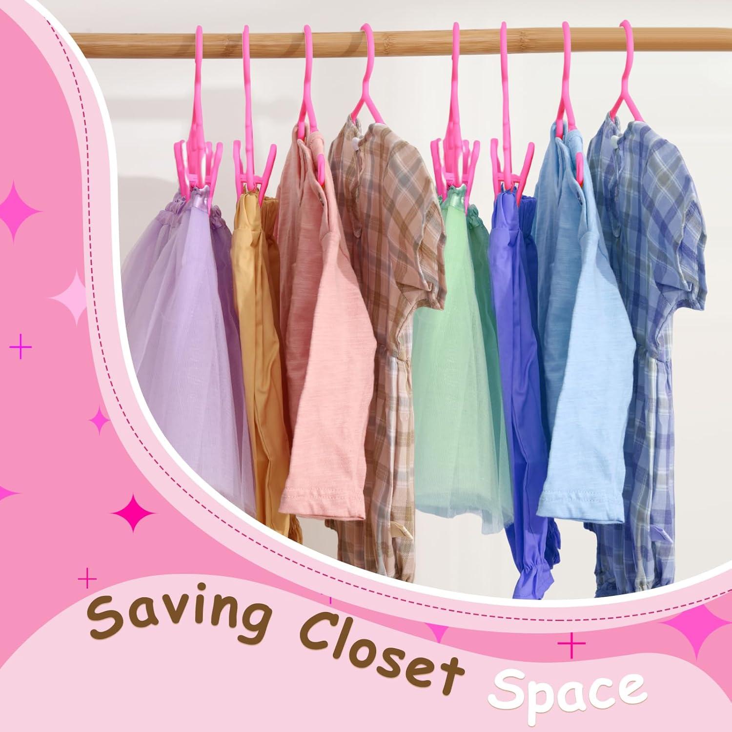 Perchas para Bebés Hsei con Clips - 120 Piezas Rosa