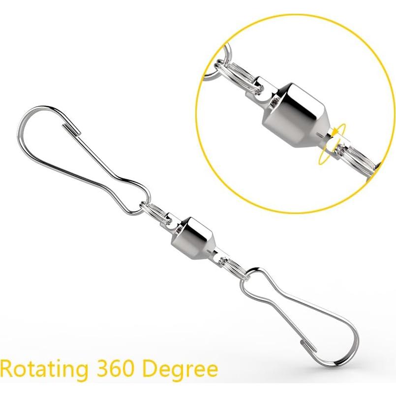 Ganchos Giratorios Duales Alamic 8.3 cm Acero Inoxidable - 6 Pzas