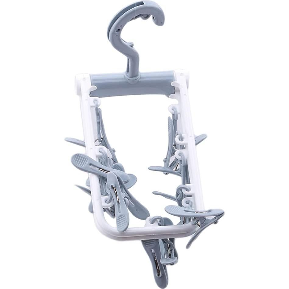 Perchas Plegables para Secar Ropa ZACI - 2 Paquetes, 24 Clips