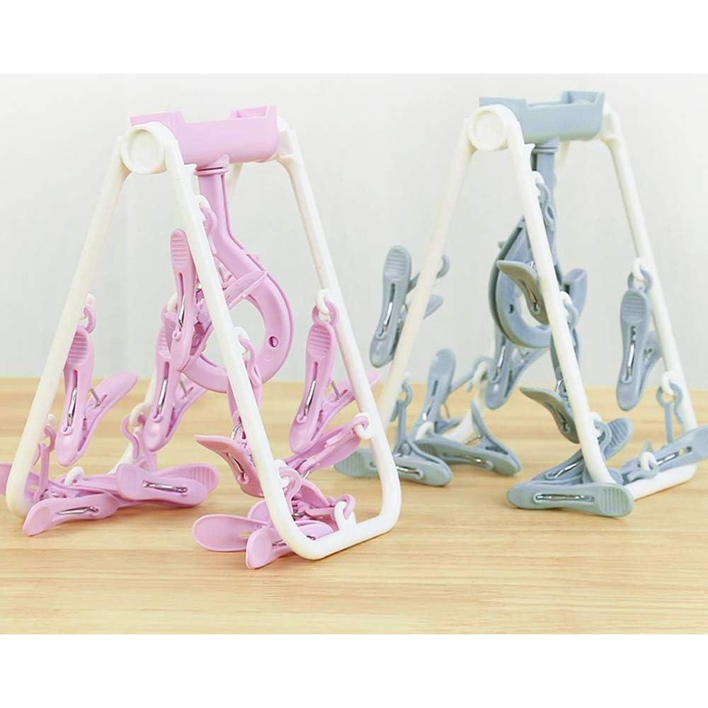 Perchas Plegables para Secar Ropa ZACI - 2 Paquetes, 24 Clips