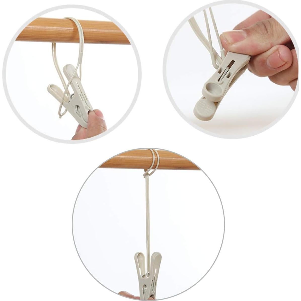 Paquete de 24 Pinzas de Ropa Foshine en 3 Colores