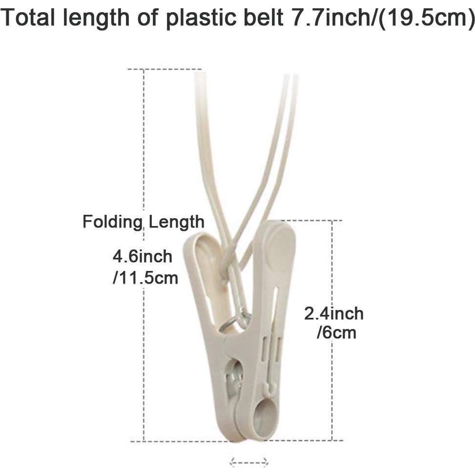 Paquete de 24 Pinzas de Ropa Foshine en 3 Colores
