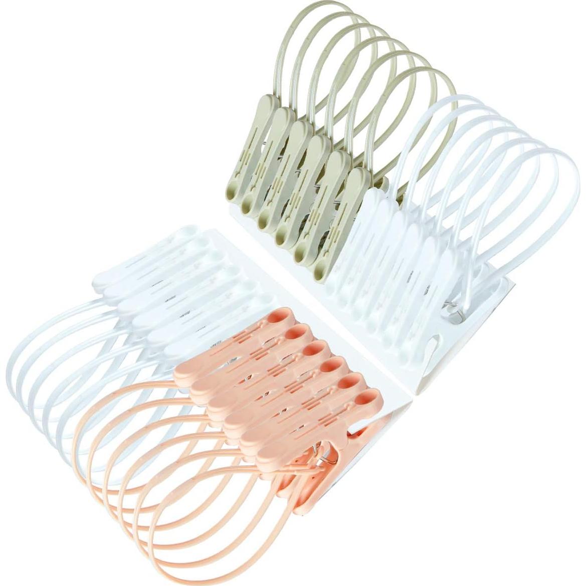 Paquete de 24 Pinzas de Ropa Foshine en 3 Colores