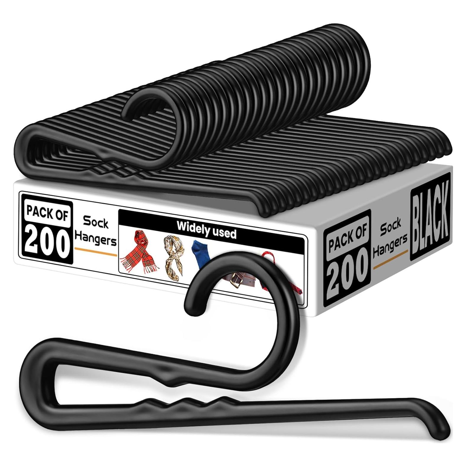 200 Perchas de Plástico Antideslizantes para Calcetines 8.5cm