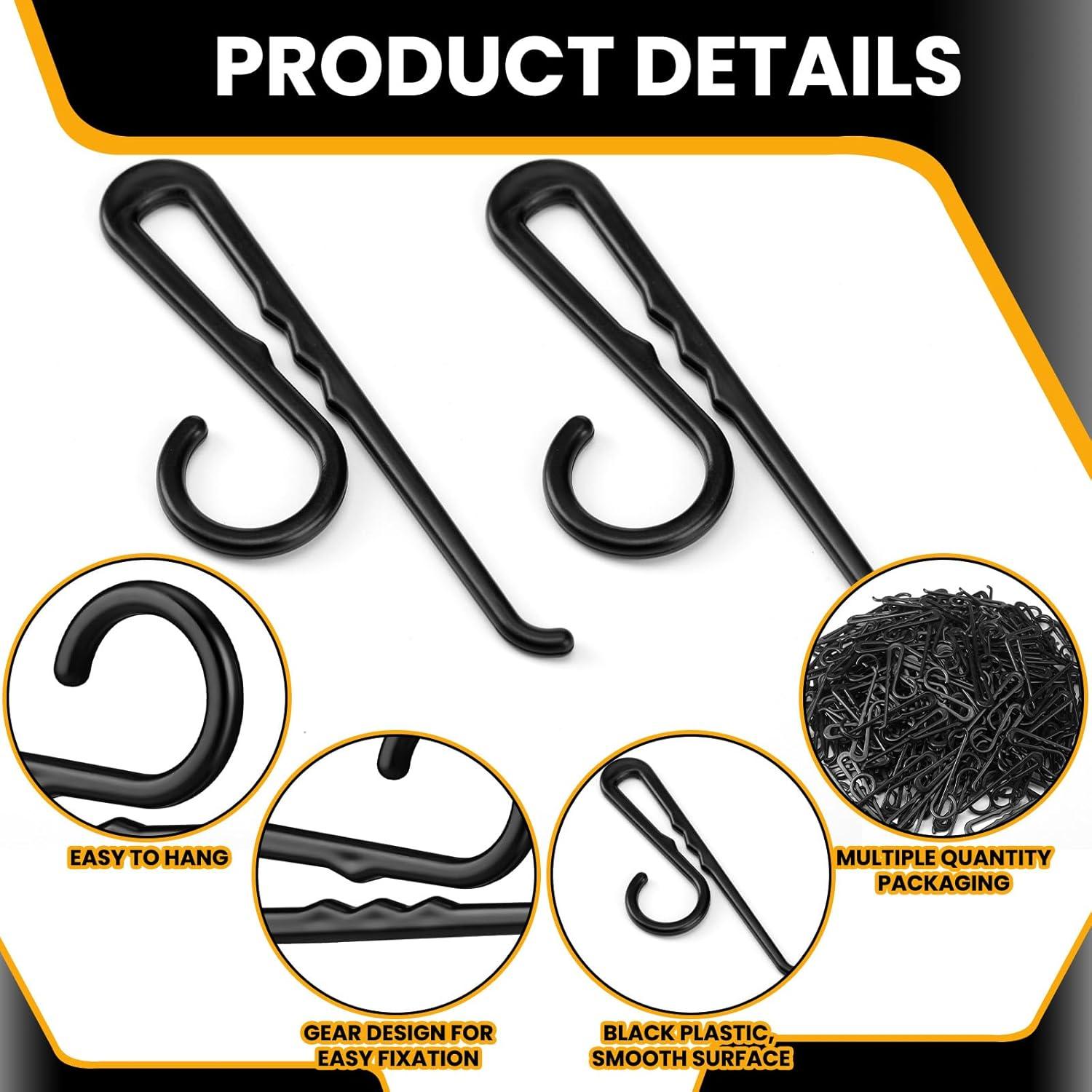 200 Perchas de Plástico Antideslizantes para Calcetines 8.5cm