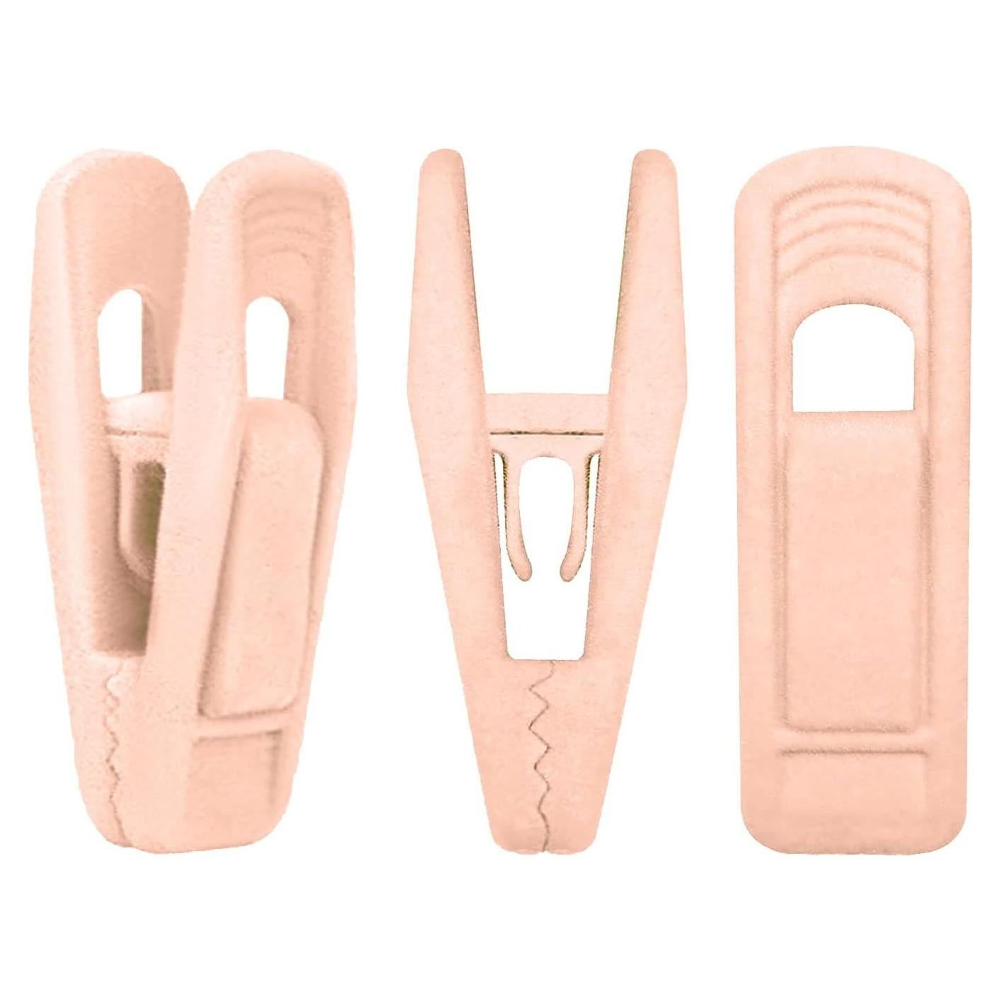 Clips de Terciopelo Rosa Andiker 20 Piezas Antideslizantes