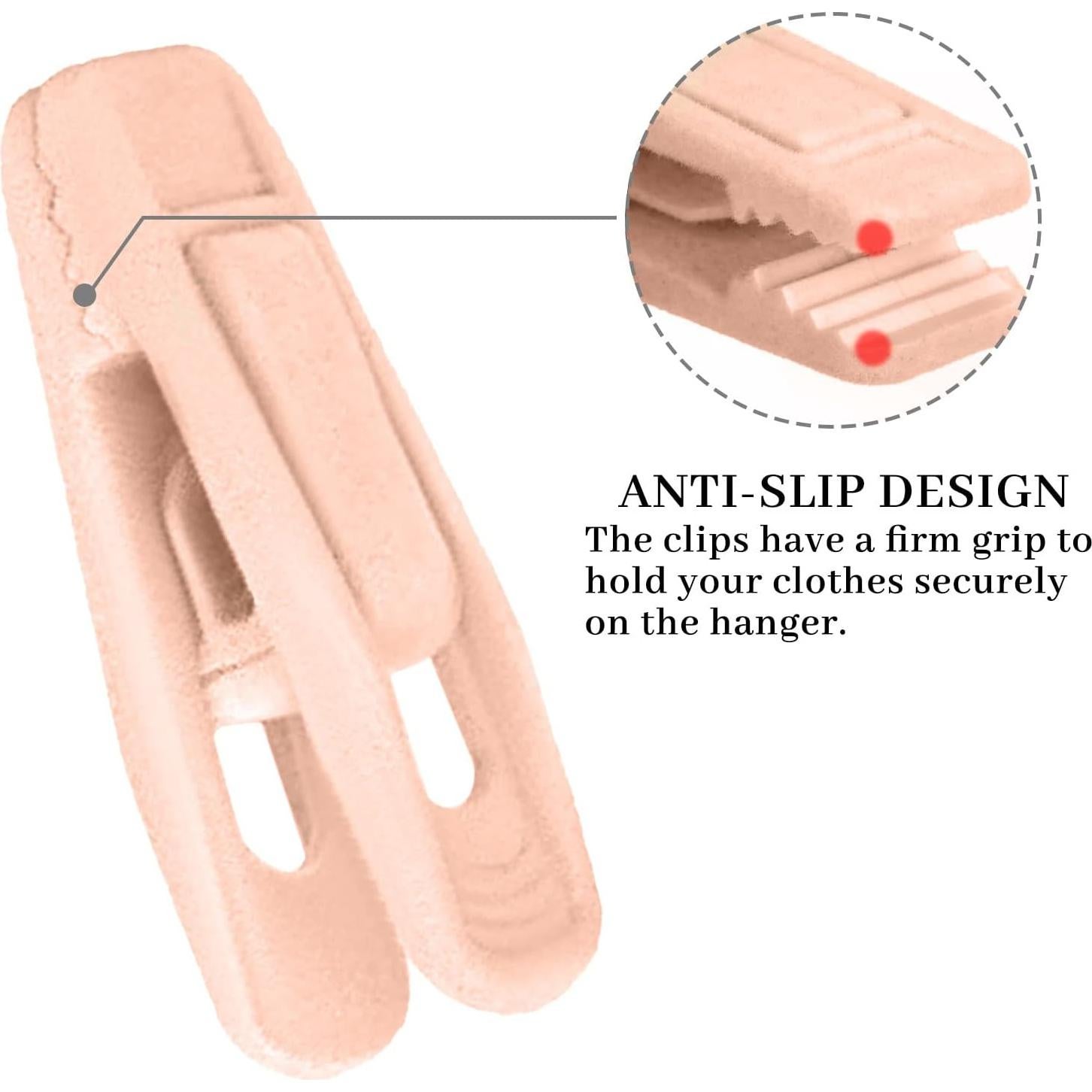 Clips de Terciopelo Rosa Andiker 20 Piezas Antideslizantes