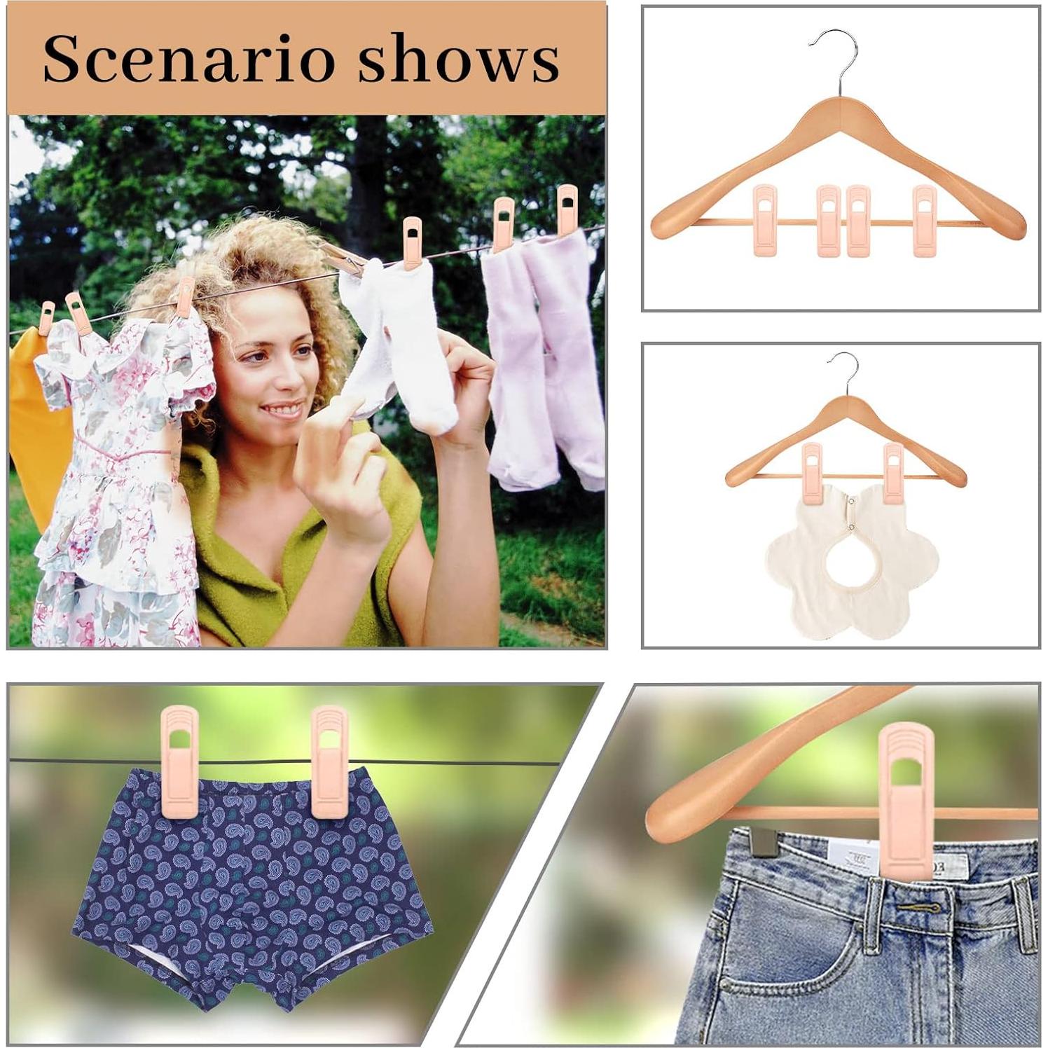 Clips de Terciopelo Rosa Andiker 20 Piezas Antideslizantes