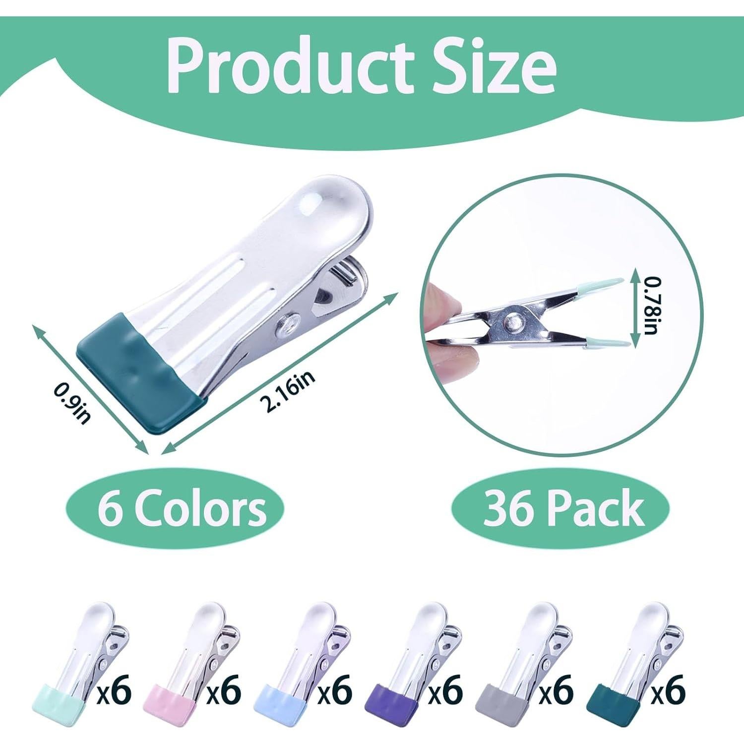 36 Pinzas de Ropa de Acero Inoxidable STNRST-IN Multicolor