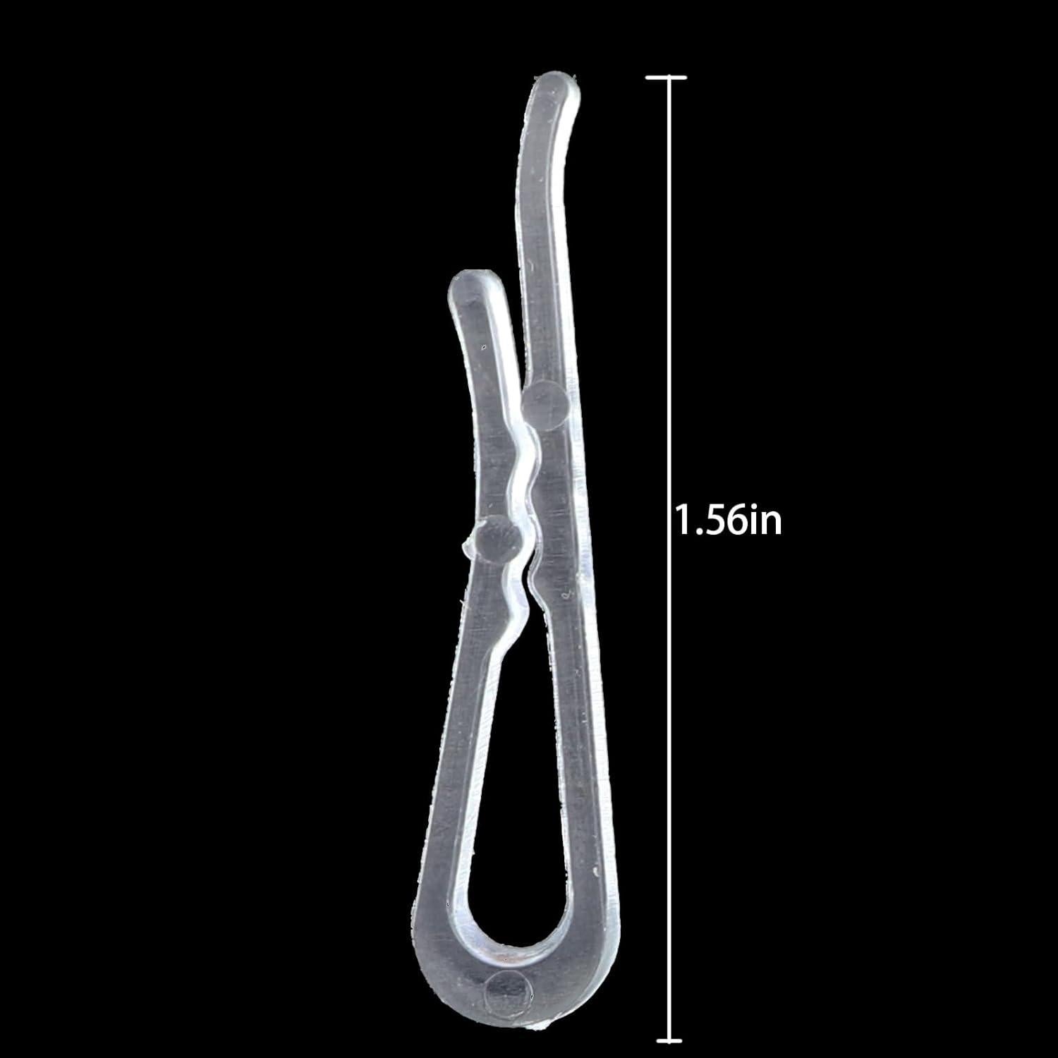 300 Clips de Cocodrilo de Plástico Transparente 38mm para Ropa