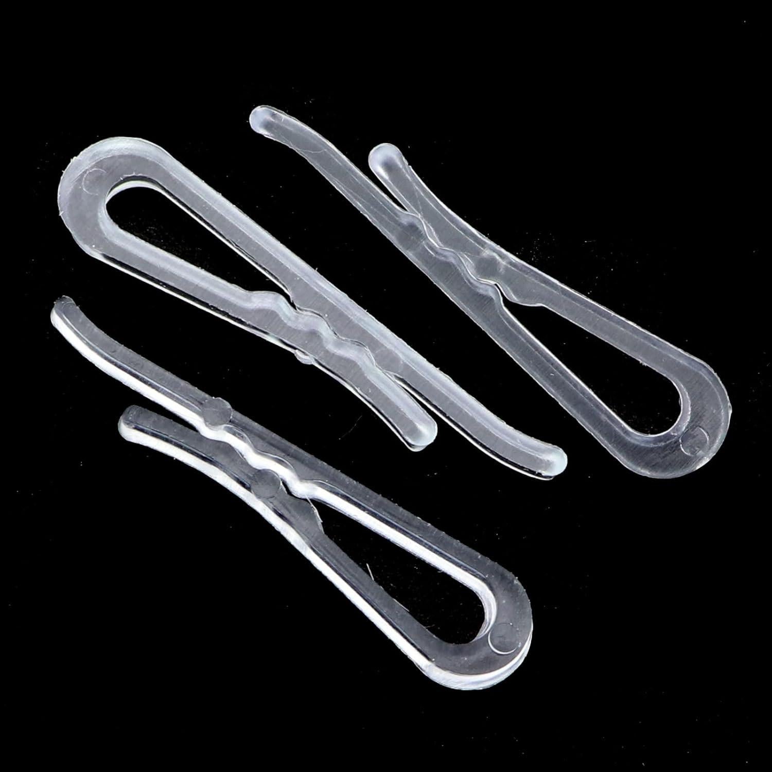 300 Clips de Cocodrilo de Plástico Transparente 38mm para Ropa