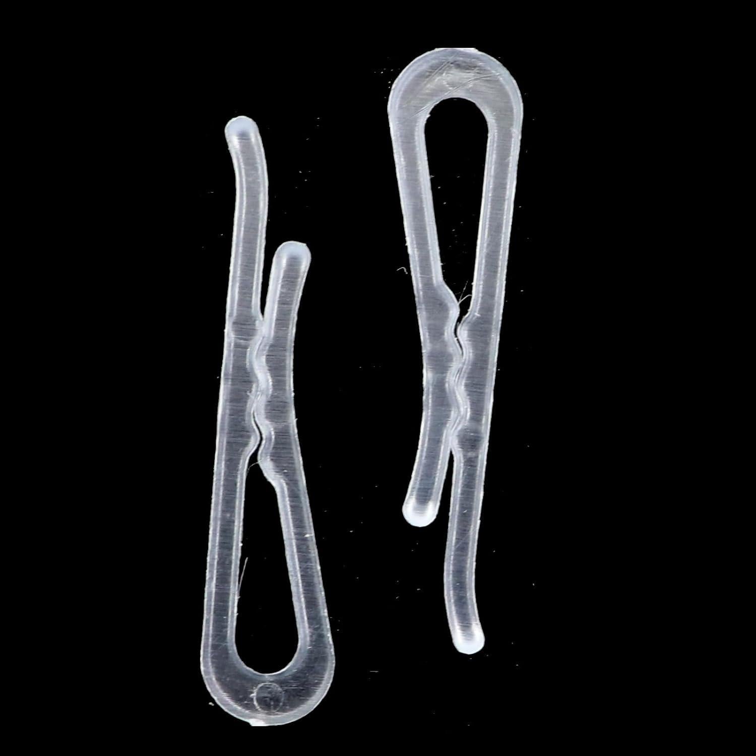 300 Clips de Cocodrilo de Plástico Transparente 38mm para Ropa