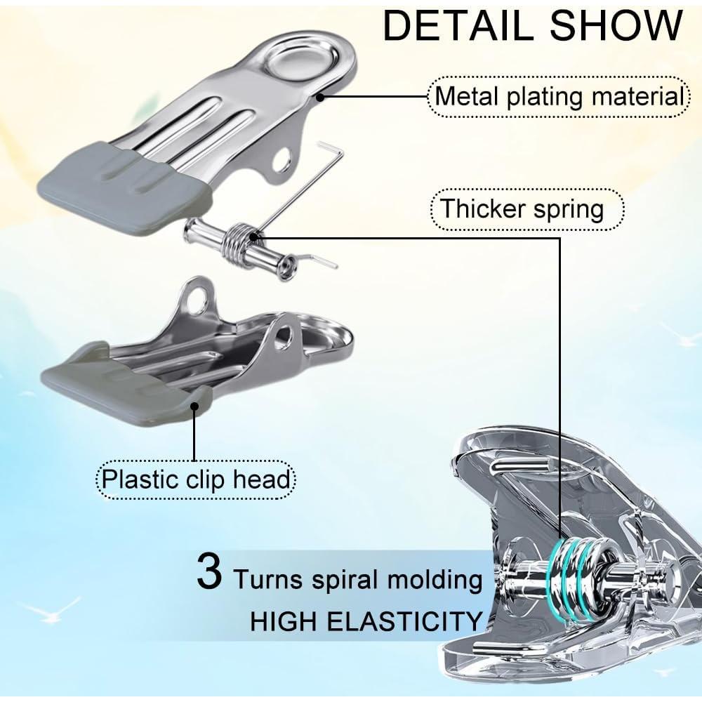 Pinzas de Ropa Multifuncionales AW 66 Unidades Acero Inoxidable