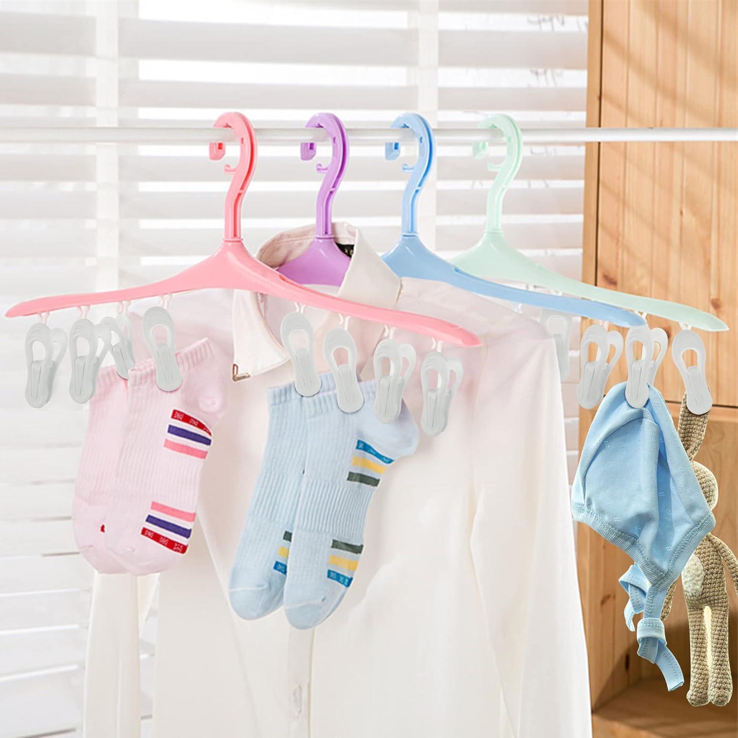 Clips de Percha Multiusos Kadiss - 30 Piezas, Plástico Blanco