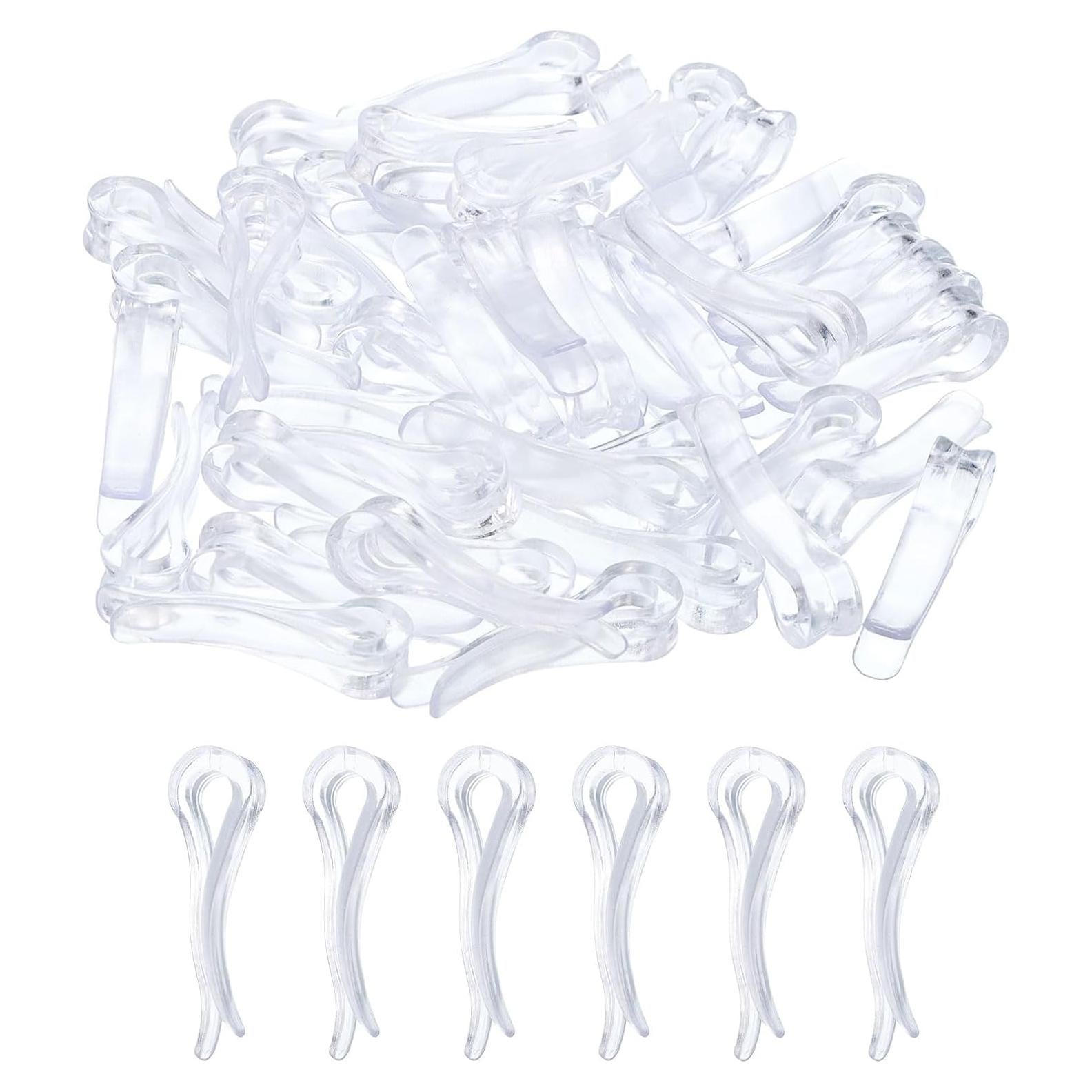 100 Clips de Cocodrilo de Plástico uxcell 3.91 cm Transparente