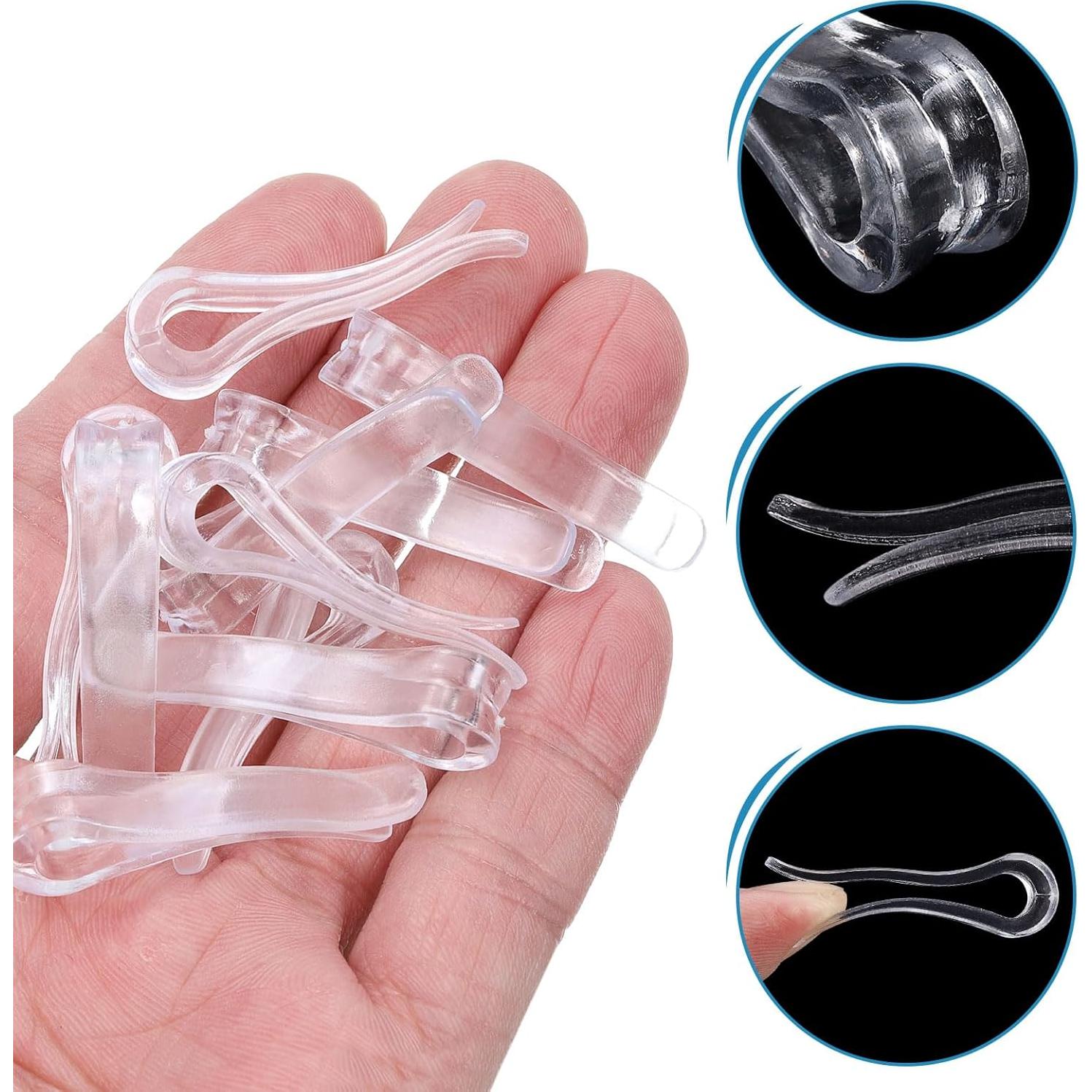 100 Clips de Cocodrilo de Plástico uxcell 3.91 cm Transparente