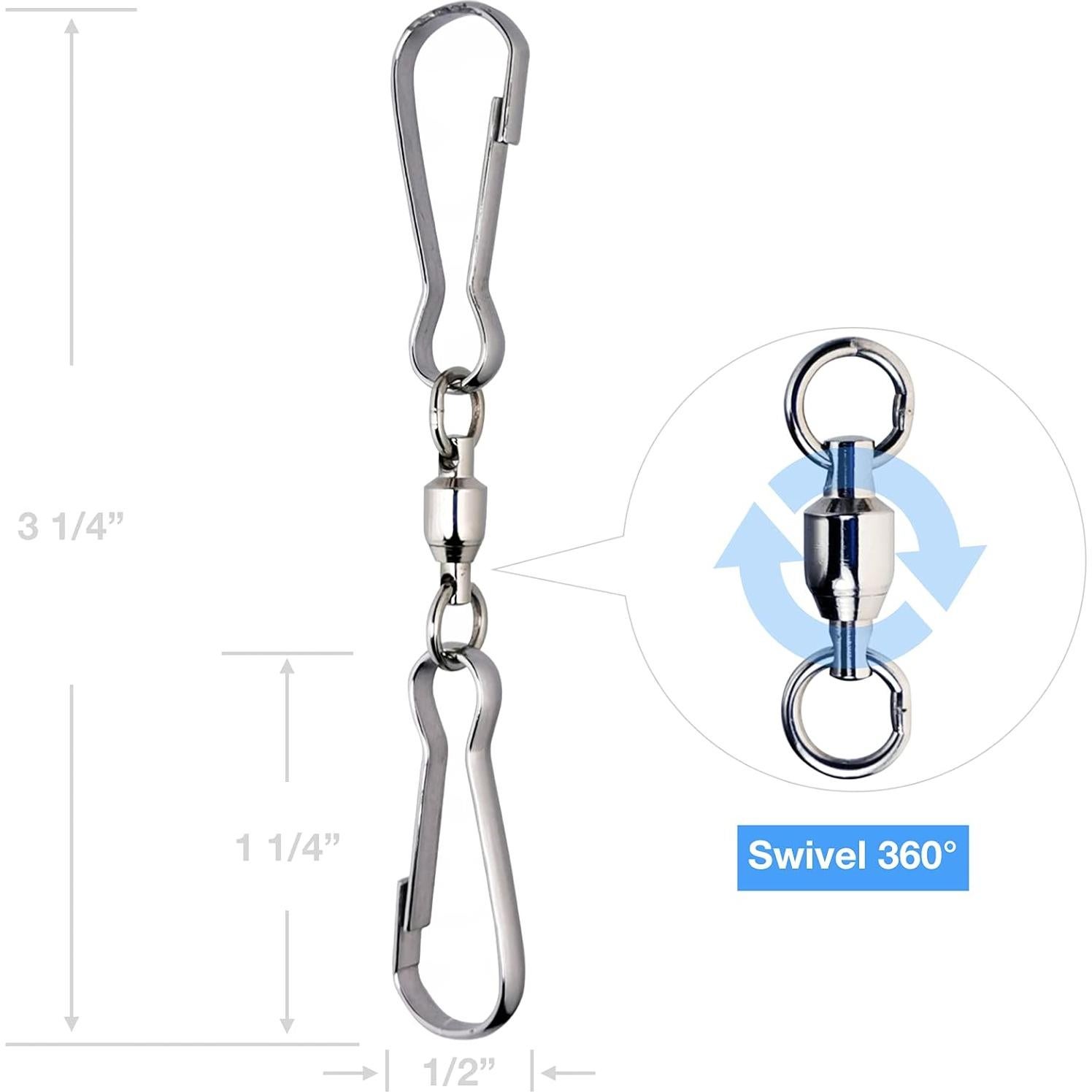 Clips Duales Giratorios Creación de HS 6 Piezas 3.63 kg Plateado