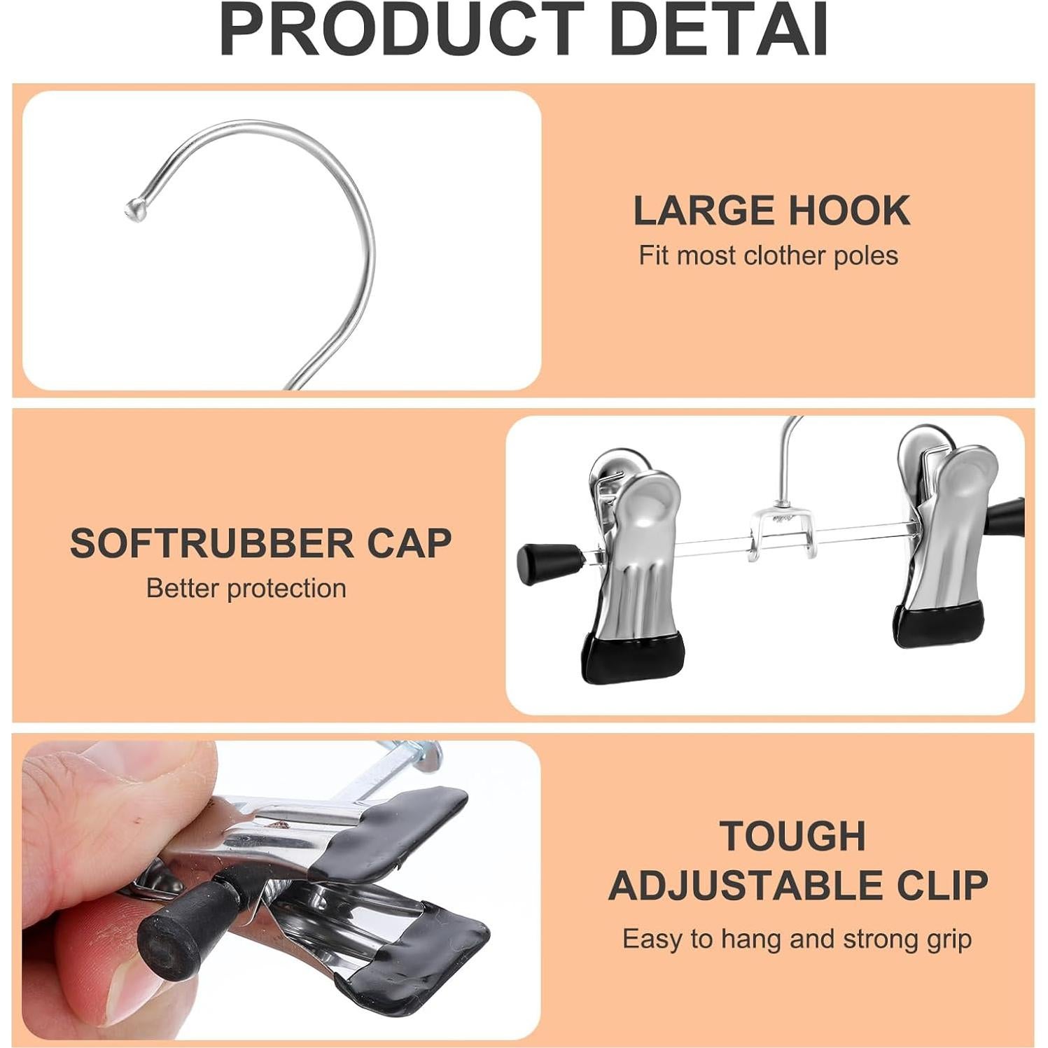 30 Perchas de Botas de Acero HOFURME con Clips Ajustables