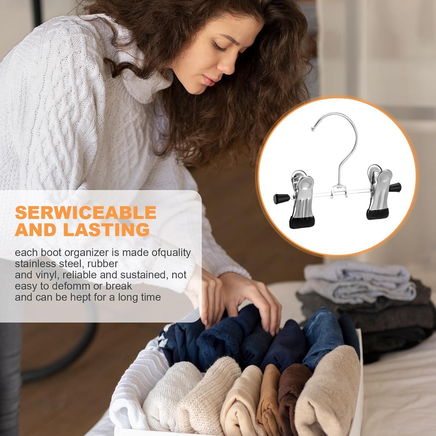 30 Perchas de Botas de Acero HOFURME con Clips Ajustables