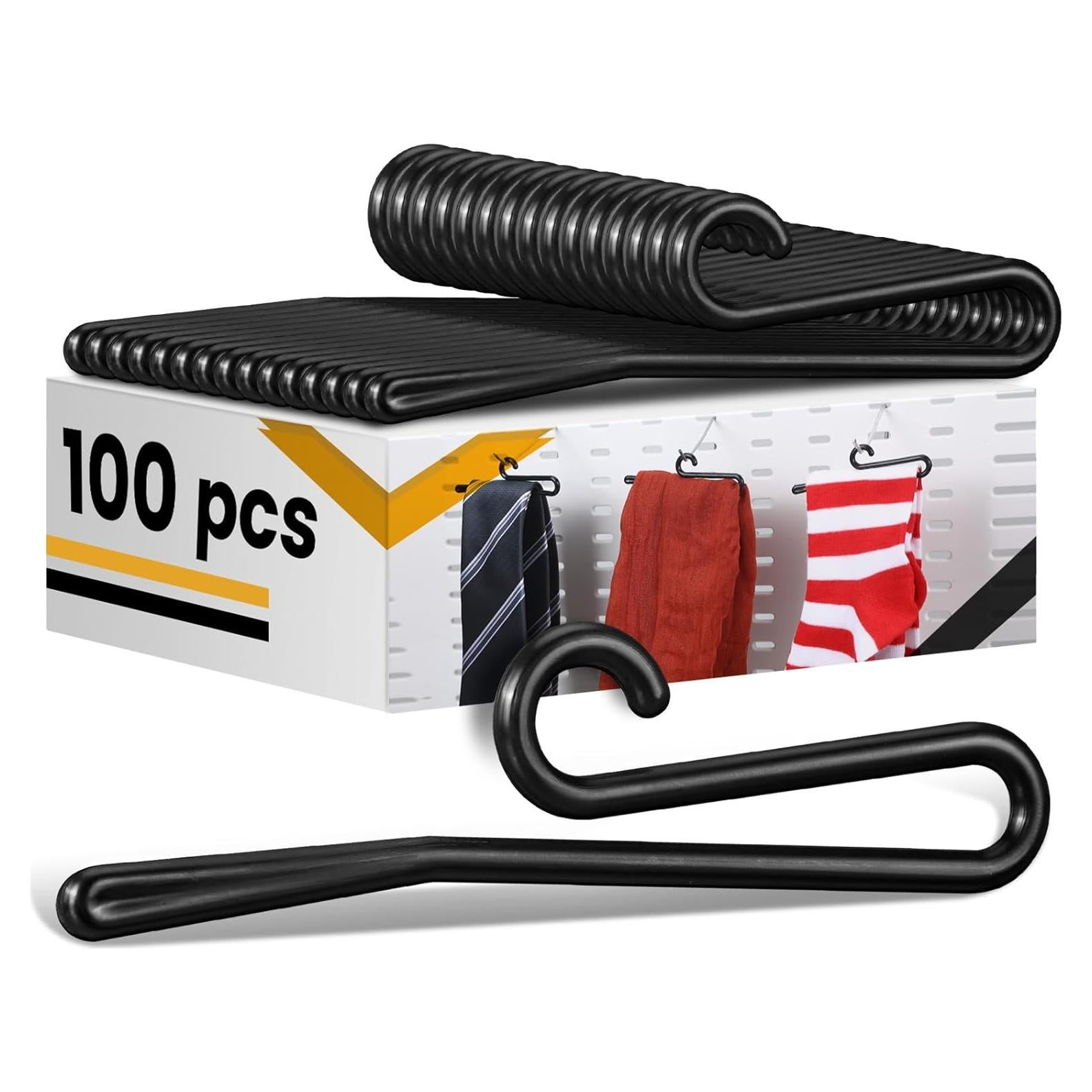 100 Perchas de Calcetines Plástico Antideslizantes DoubleFill