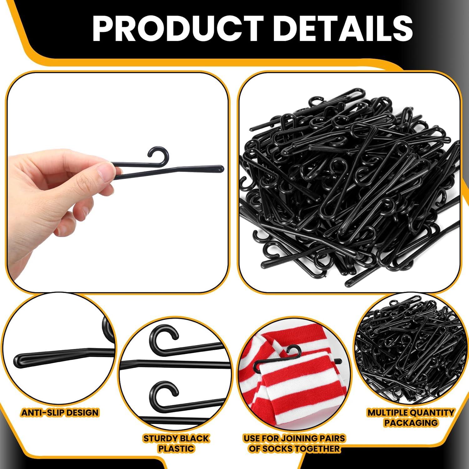 100 Perchas de Calcetines Plástico Antideslizantes DoubleFill