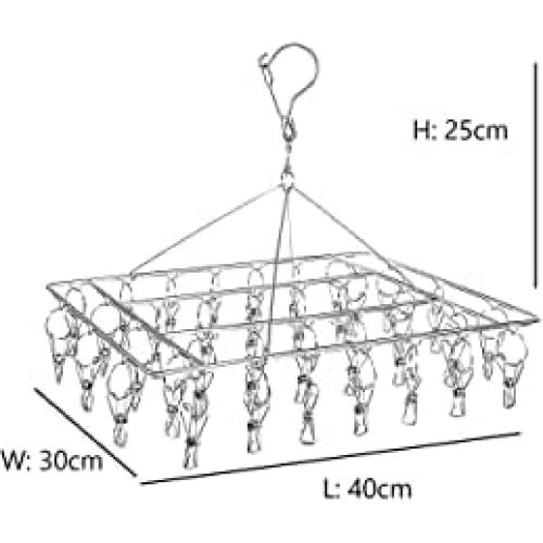 Soporte Secado Ropa Skroad Acero Inoxidable 72 Clips 42x30cm