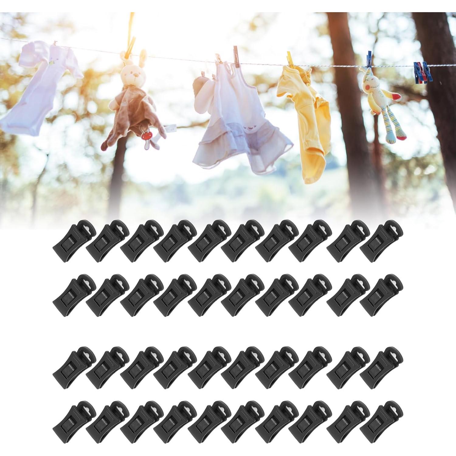 40 Pinzas de Plástico Antideslizantes Pssopp para Ropa