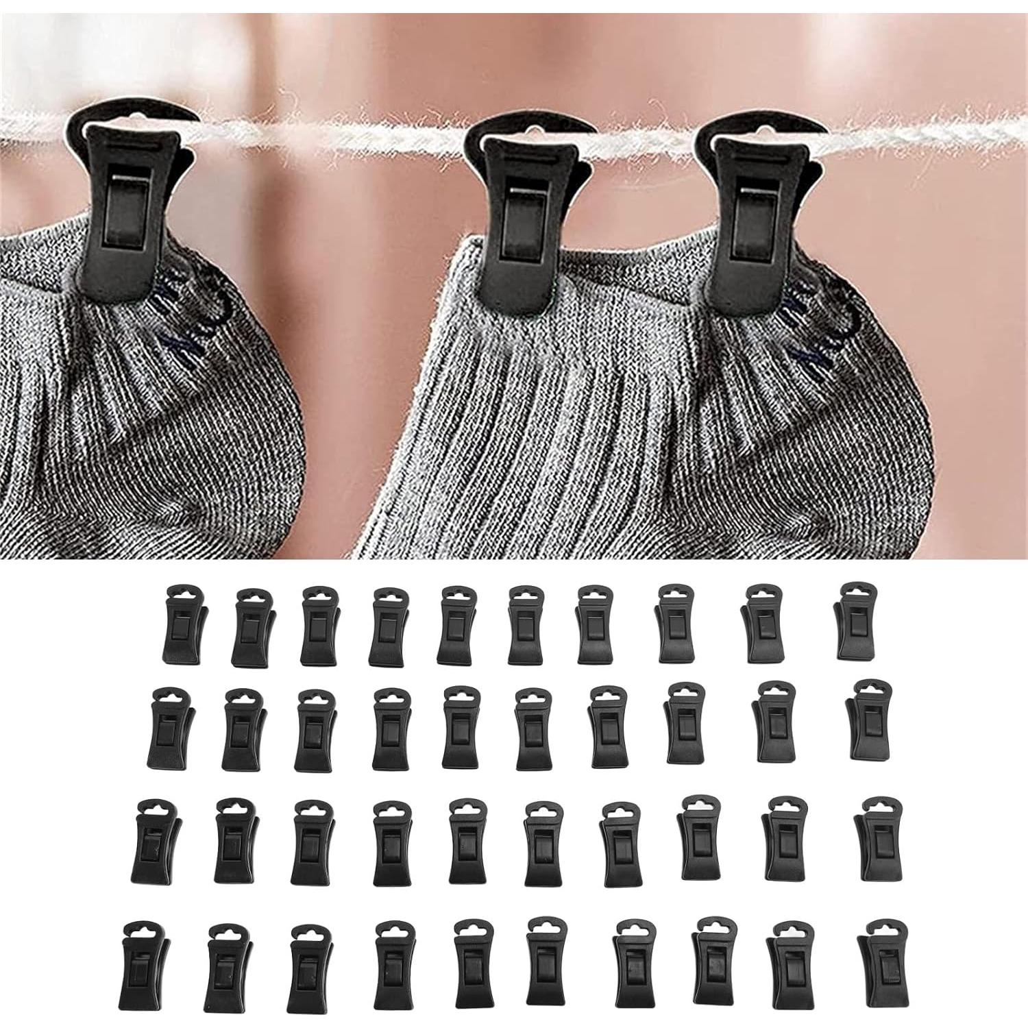 40 Pinzas de Plástico Antideslizantes Pssopp para Ropa