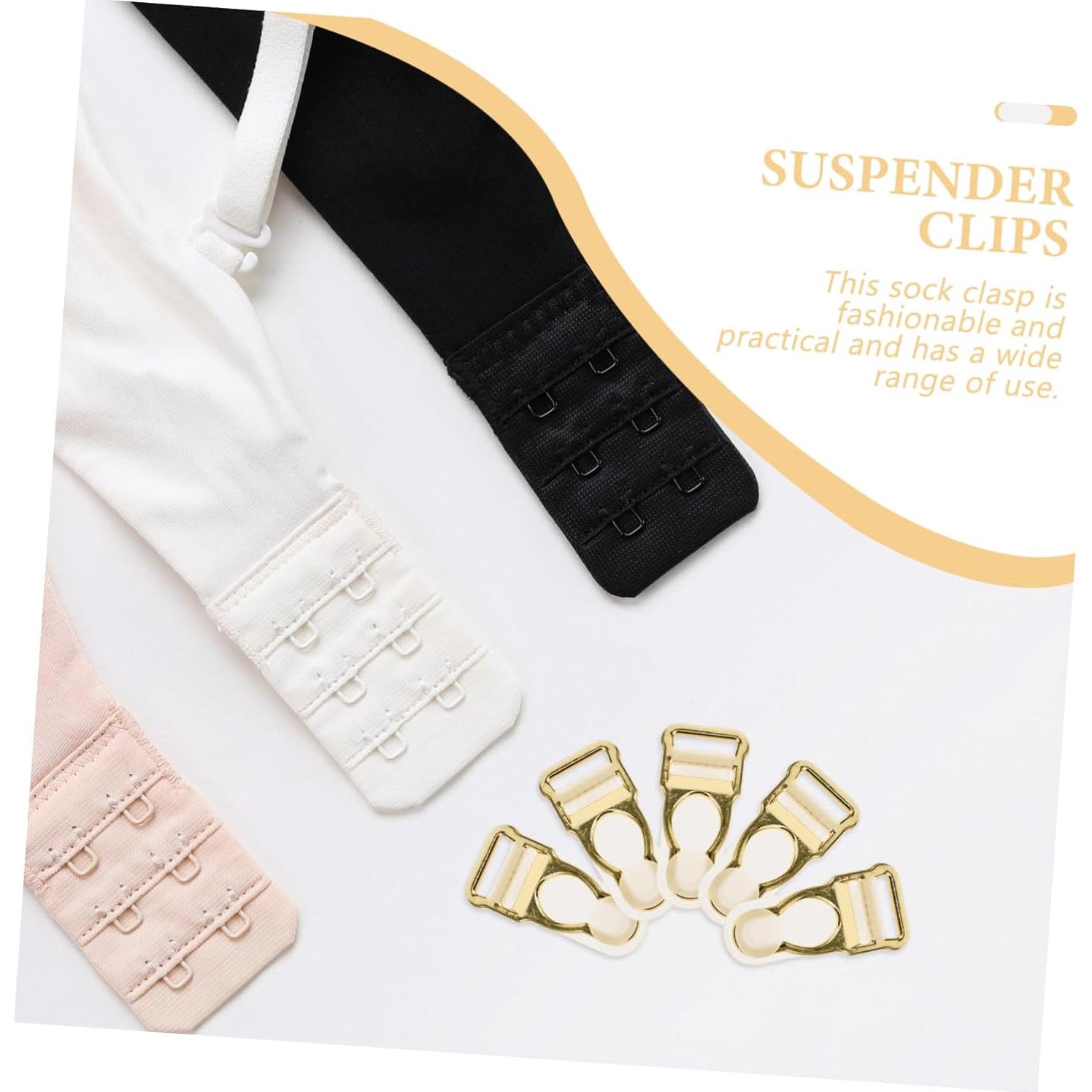 DOITOOL 10 Hebillas Ajustables para Calcetines Unisex Doradas